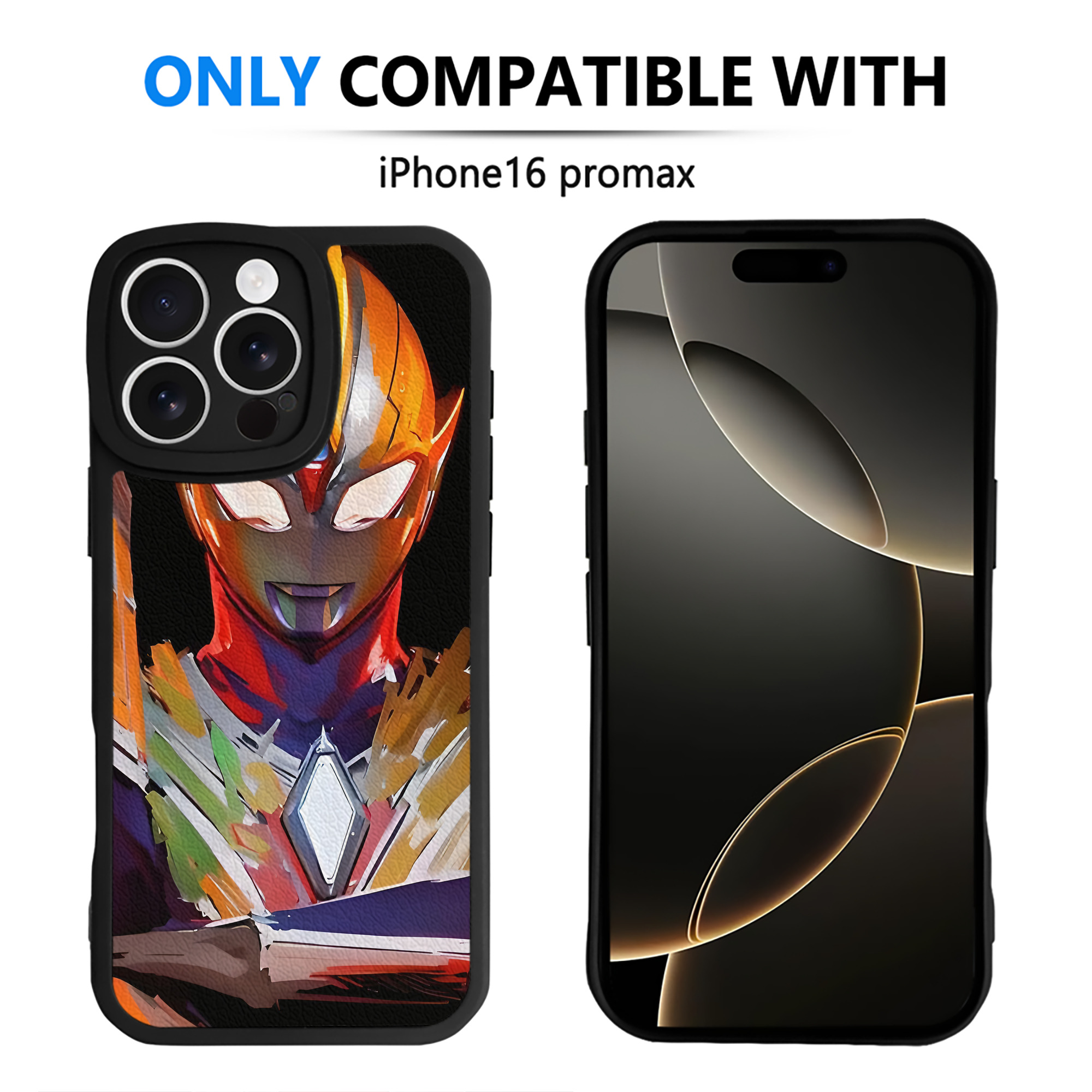 （画像用） ウルトラマン Ultraman 【iPhone 16シリーズ対応】シリコンスマホケース（レザー調） 材質：シリコン